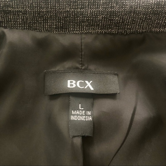 🌼 BCX Junior's Black Tweed One Button Blazer, L - Picture 3 of 9